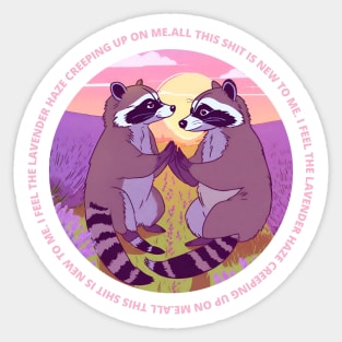 Sapphic Raccoons Sticker